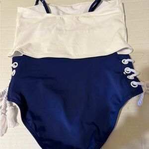 VENUS Women's Swim One Piece in Blue and White